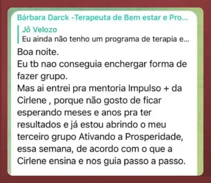 Depoimento de Bárbara Darck